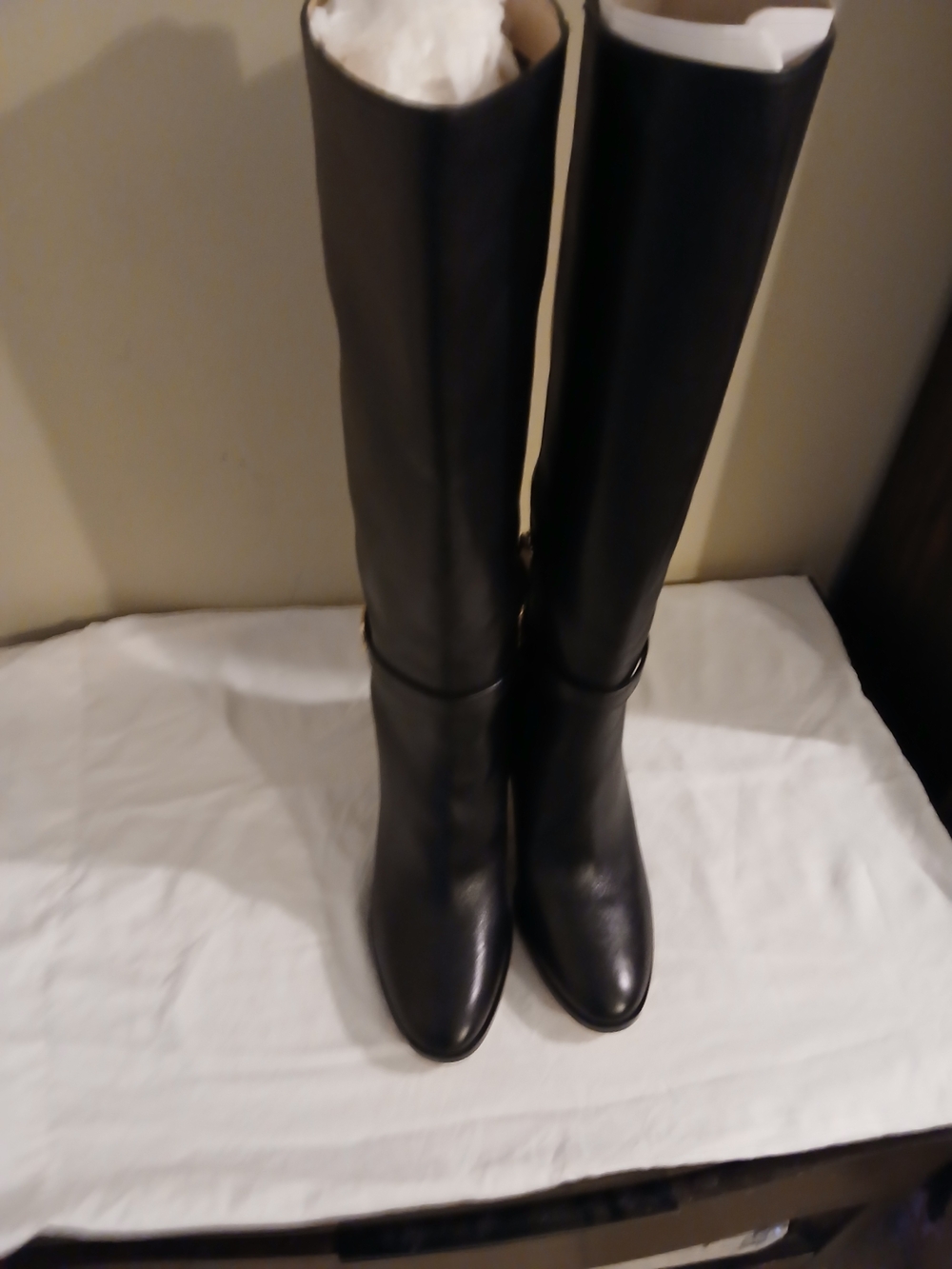 Coach Black Leather Over-the-Knee Riding Boots